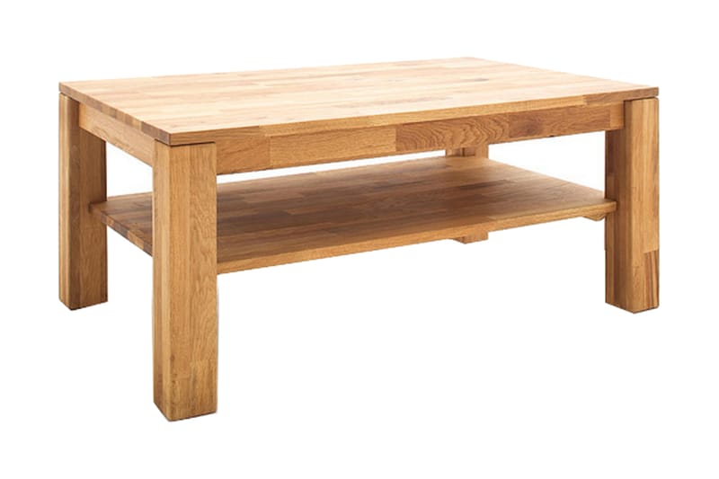 Paupo Soffbord 105 cm med Förvaring Hylla - Ek - Möbler - Bord & matgrupper - Soffbord