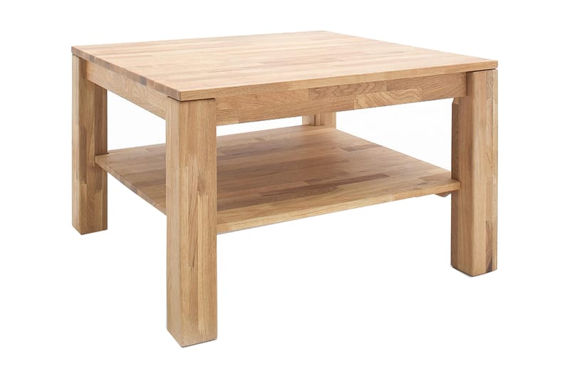 Paupo Soffbord 80 cm med Förvaring Hylla - Ek - Möbler - Bord & matgrupper - Soffbord