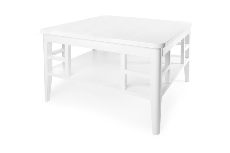 Piteå Soffbord 80 cm med Förvaring Hylla - Vit - Möbler - Bord & matgrupper - Soffbord - Soffbord med förvaring