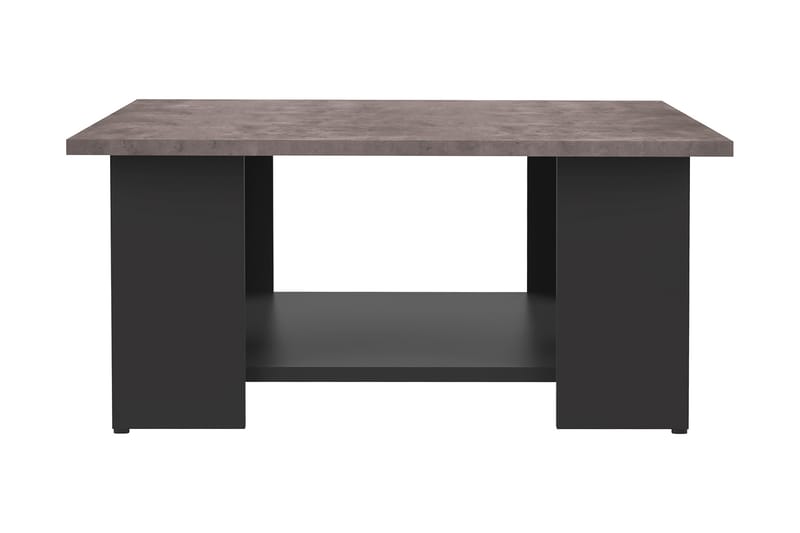 Plessan Soffbord 67 cm med Förvaring Hylla - Betonggrå/Svart - Möbler - Bord & matgrupper - Soffbord