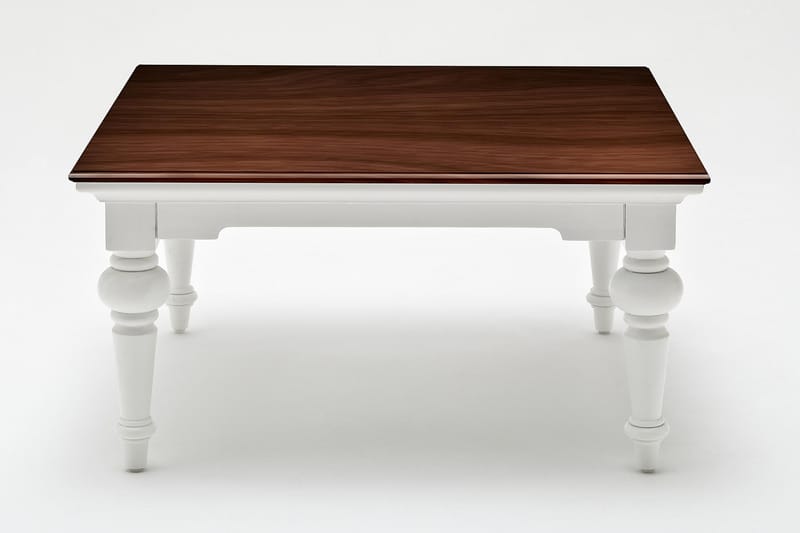 Provence Soffbord 100 cm med Förvaring Låda - Mahogny/Brun/Vit - Möbler - Bord & matgrupper - Soffbord
