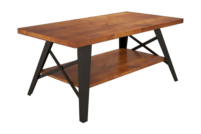 Puqa Design Soffbord 98 cm med Förvaring Hylla - Valnötsbrun - Möbler - Bord & matgrupper - Soffbord