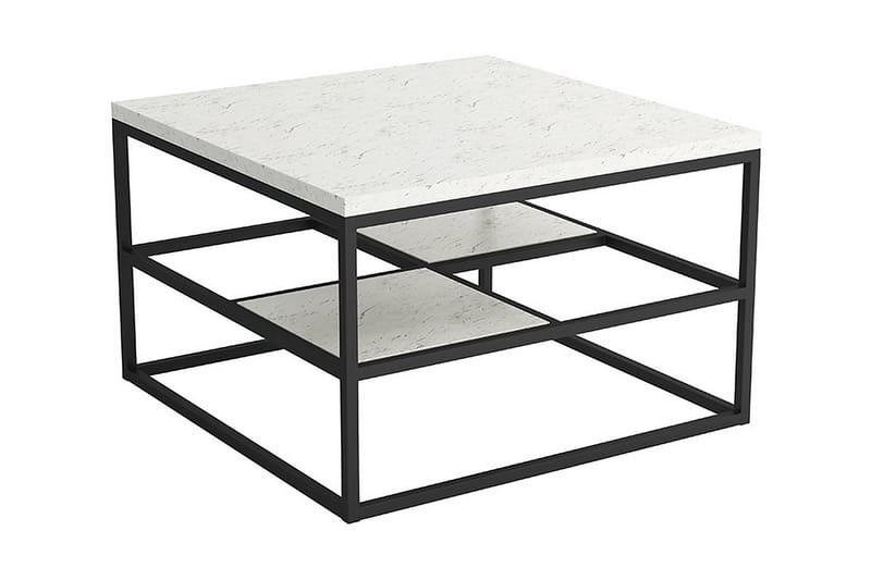 Readingge Soffbord 70 cm med Förvaring Hylla Marmormönster - Vit/Svart - Möbler - Bord & matgrupper - Soffbord