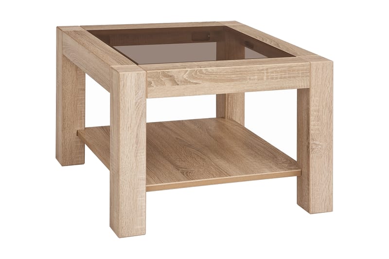 Rumbi Soffbord 64 cm med Förvaring Hylla - Glas/Sandek - Möbler - Bord & matgrupper - Soffbord