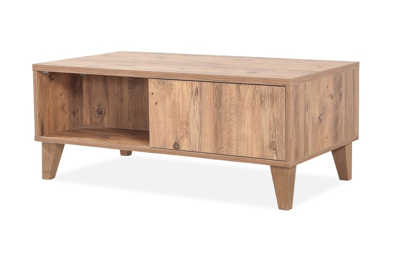 Sapphira Soffbord 110 cm med Förvaring Hyllor + Luckor - Trä - Förvaring - Förvaringsmöbler - Sideboard & skänk