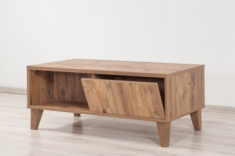 Sapphira Soffbord 110 cm med Förvaring Hyllor + Luckor - Trä - Möbler - Bord & matgrupper - Soffbord