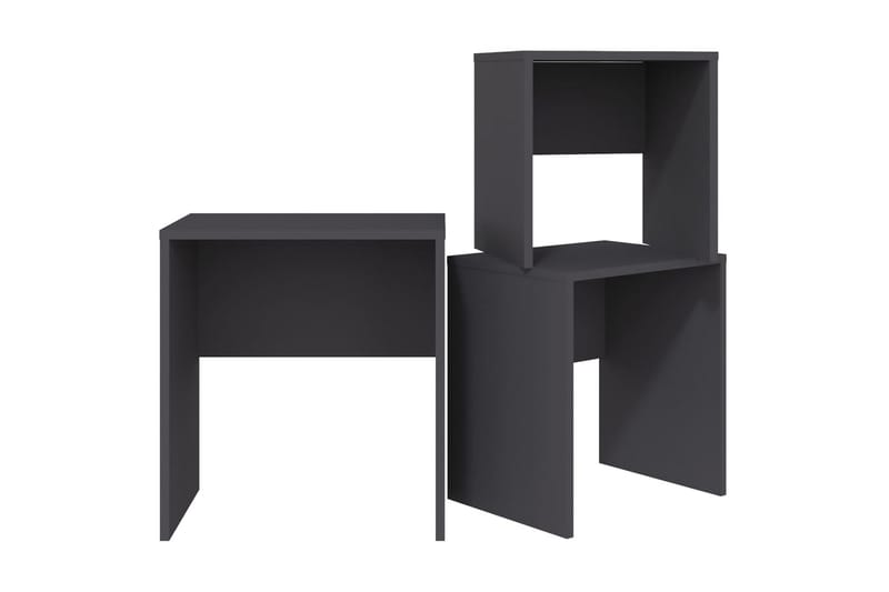 Satsbord 3 st grå spånskiva - Grå - Möbler - Bord & matgrupper - Soffbord