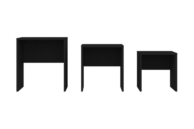 Satsbord 3 st svart spånskiva - Svart - Möbler - Bord & matgrupper - Soffbord