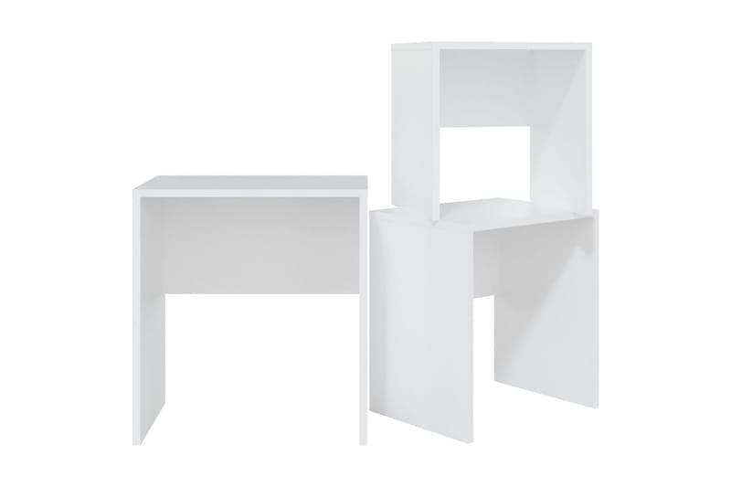 Satsbord 3 st vit spånskiva - Vit - Möbler - Bord & matgrupper - Avlastningsbord & sidobord - Satsbord