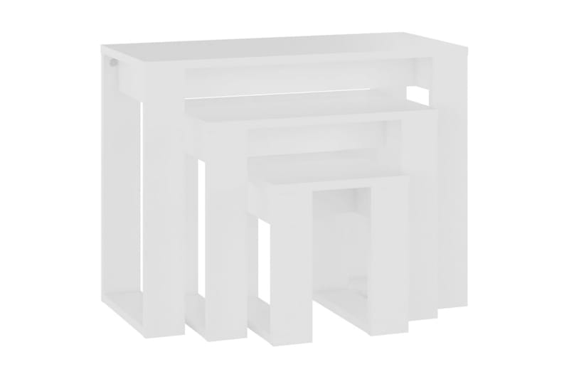 Satsbord 3 st vit spånskiva - Vit - Möbler - Bord & matgrupper - Avlastningsbord - Satsbord