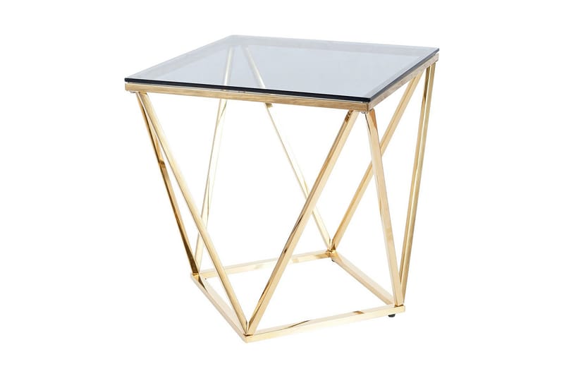 Silvero Soffbord 50 cm - Rökfärgat Glas/Guld - Möbler - Bord & matgrupper - Soffbord