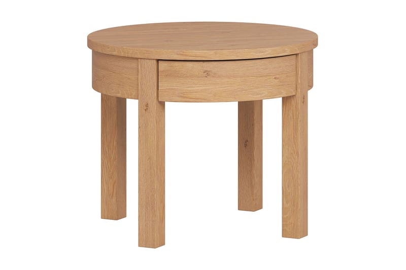 Simple Soffbord 54 cm Runt med Förvaring Lådor Natur - VOX - Möbler - Bord & matgrupper - Soffbord