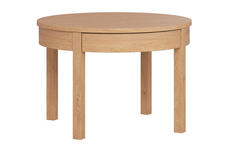 Simple Soffbord 80 cm Runt med Förvaring Lådor Högt Natur - VOX - Möbler - Bord & matgrupper - Soffbord