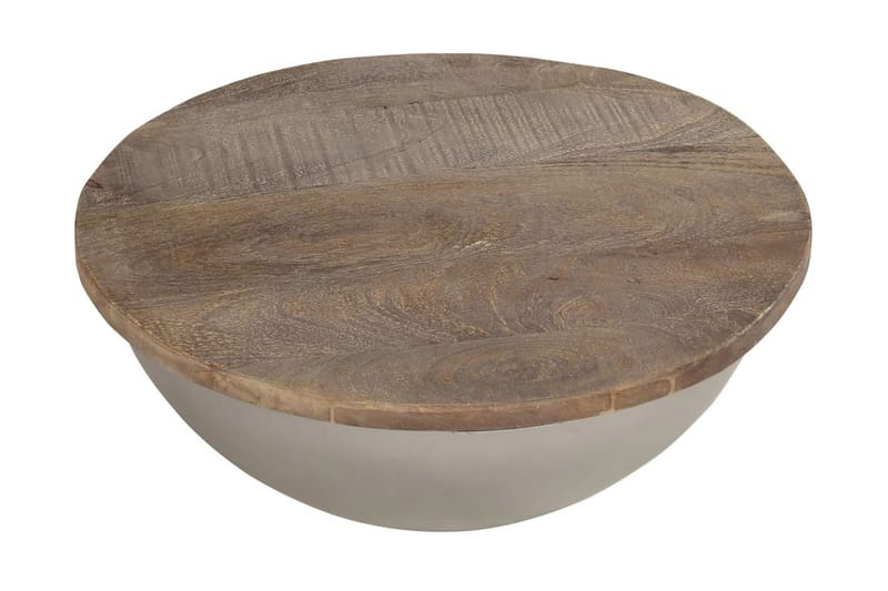 Skålformat soffbord Ã˜60 cm massivt mangoträ - Brun - Möbler - Bord & matgrupper - Soffbord