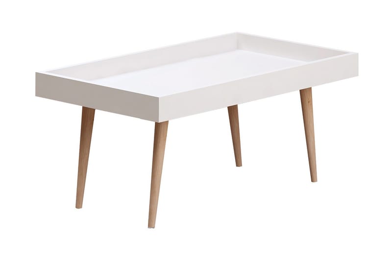 Skaberg Soffbord 80 cm - Vit/Natur - Möbler - Bord & matgrupper - Soffbord
