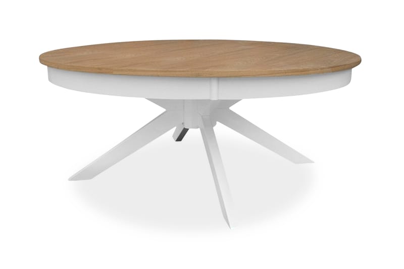 Skidsta Soffbord 120 cm Runt - Vit/Natur - Möbler - Bord & matgrupper - Soffbord