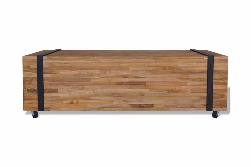 Soffbord 110x45x38 cm massiv teak - Vit - Möbler - Bord & matgrupper - Soffbord