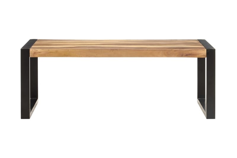 Soffbord 110x60x40 cm massivt trä med sheshamfinish - Svart - Möbler - Bord & matgrupper - Soffbord
