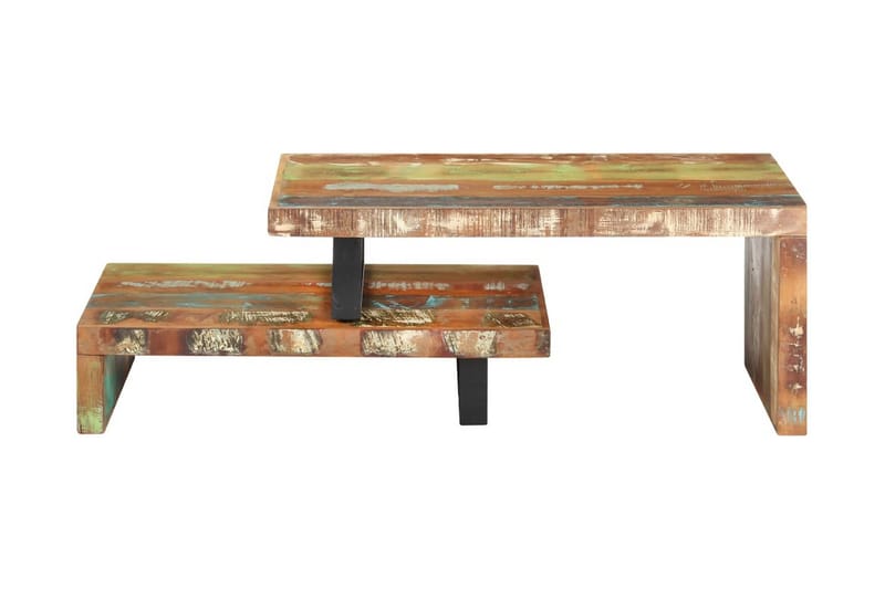 Soffbord 2 delar massivt återvunnet trä - Brun - Möbler - Bord & matgrupper - Soffbord