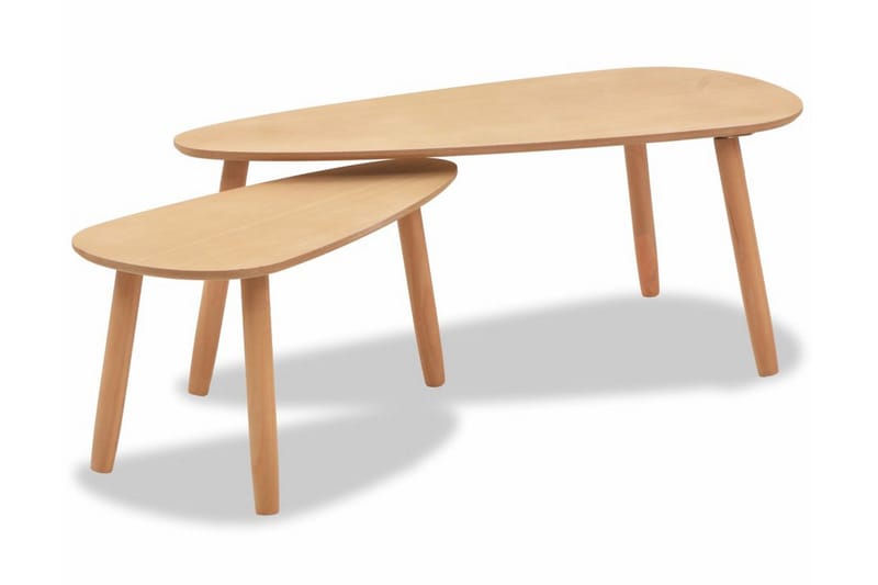 Soffbord 2 st massiv furu brun - Brun - Möbler - Bord & matgrupper - Soffbord