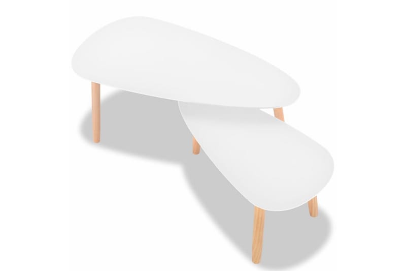 Soffbord 2 st massiv furu vit - Vit - Möbler - Bord & matgrupper - Soffbord