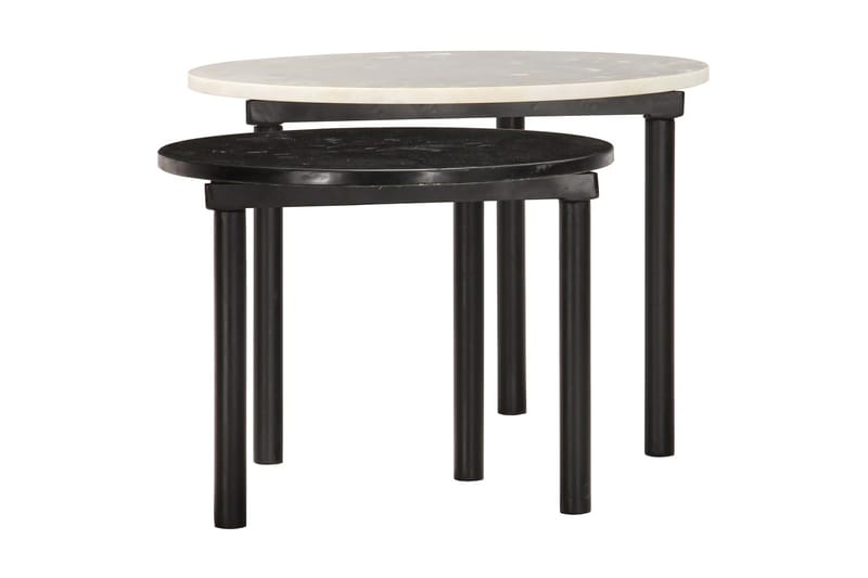 Soffbord 2 st svart och vit - Flerfärgad - Möbler - Bord & matgrupper - Soffbord