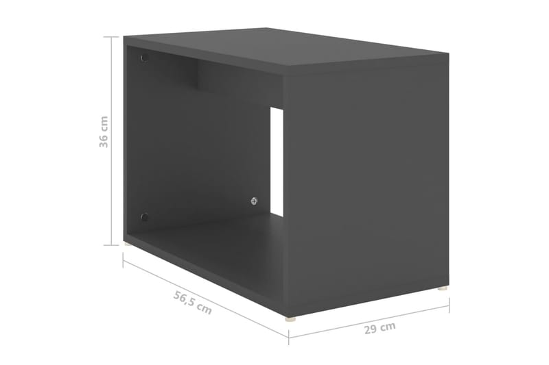 Soffbord 3 delar grå 60x60x30 cm spånskiva - Grå - Möbler - Bord & matgrupper - Soffbord