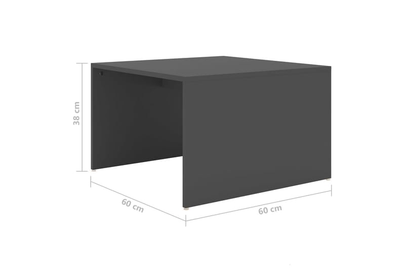 Soffbord 3 delar grå 60x60x30 cm spånskiva - Grå - Möbler - Bord & matgrupper - Soffbord