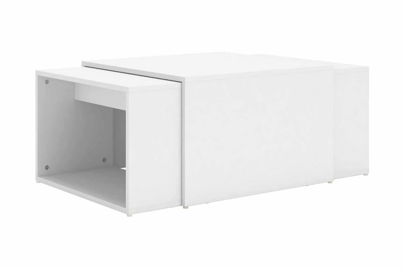 Soffbord 3 delar vit 60x60x30 cm spånskiva - Vit - Möbler - Bord & matgrupper - Avlastningsbord & sidobord - Satsbord