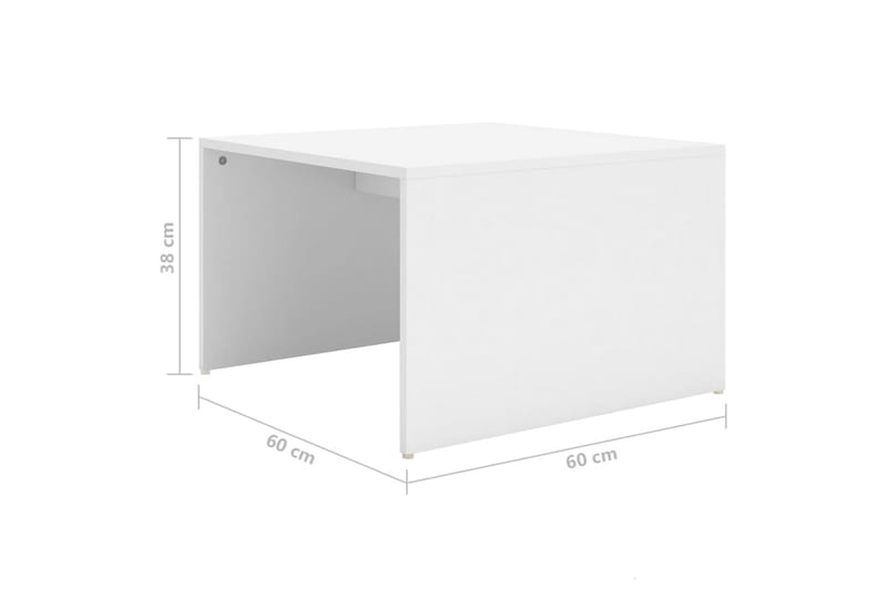 Soffbord 3 delar vit 60x60x30 cm spånskiva - Vit - Möbler - Bord & matgrupper - Soffbord