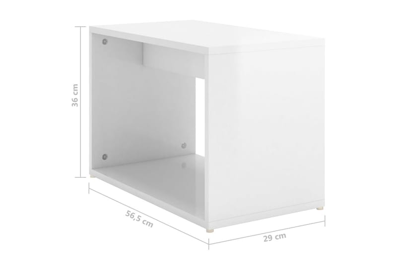 Soffbord 3 delar vit högglans 60x60x30 cm - Vit - Möbler - Bord & matgrupper - Soffbord