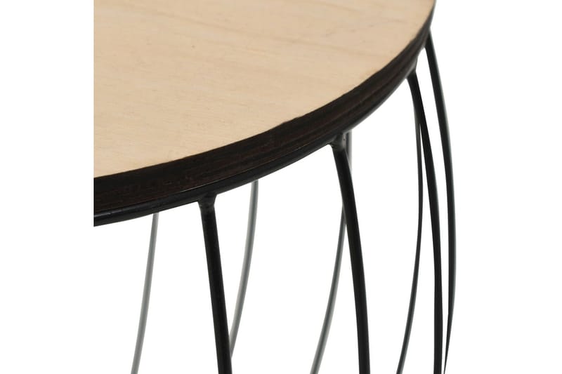 Soffbord 3 st poppelplywood järn - Svart - Möbler - Bord & matgrupper - Soffbord