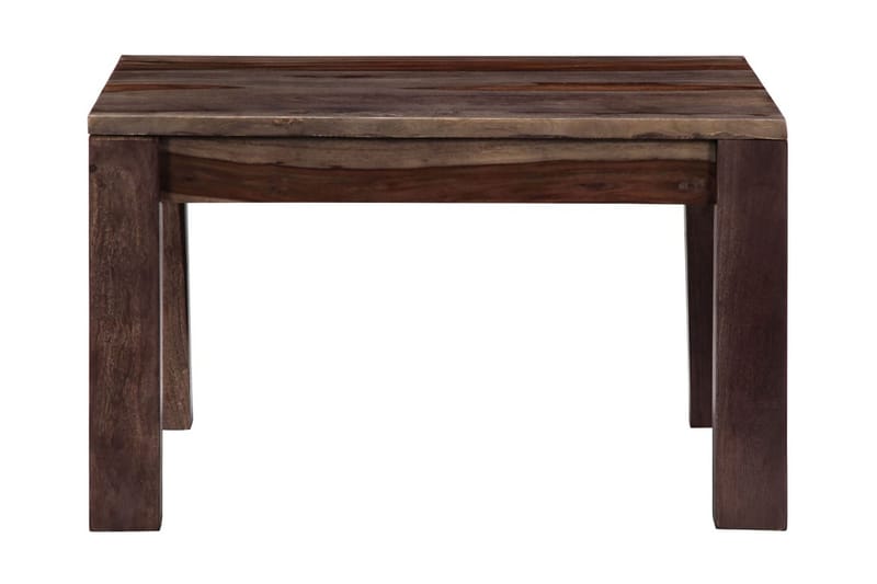 Soffbord 60x60x35 cm massivt sheshamträ grå - Grå - Möbler - Bord & matgrupper - Soffbord