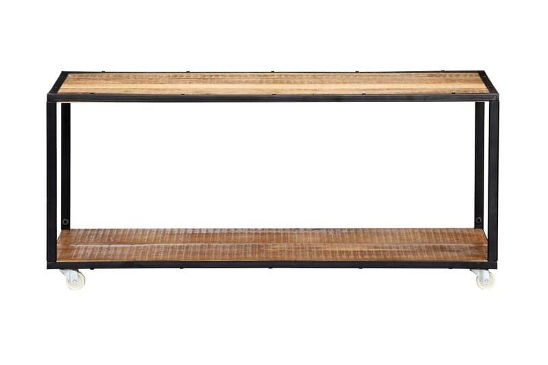 Soffbord 90x50x40 cm massivt återvunnet trä - Brun - Möbler - Bord & matgrupper - Soffbord - Soffbord med hjul