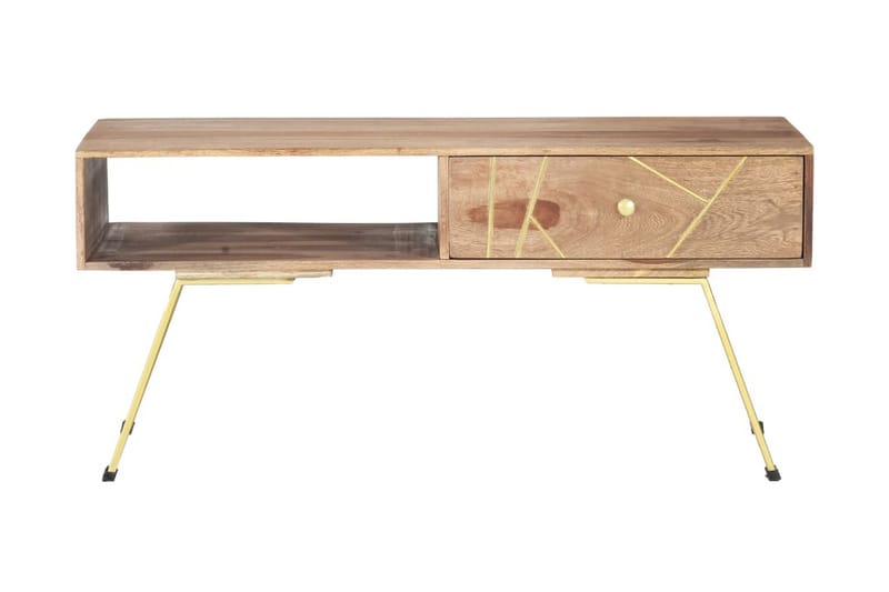 Soffbord 95x50x42 cm massivt sheshamträ - Brun - Möbler - Bord & matgrupper - Soffbord
