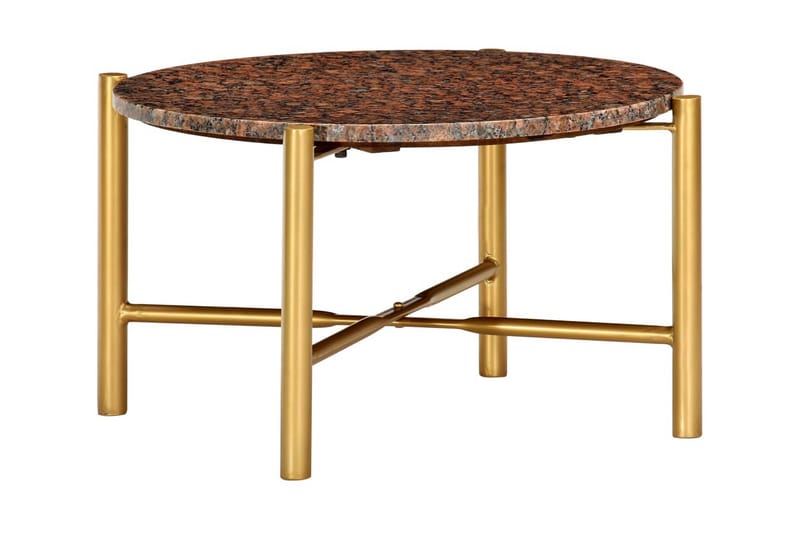 Soffbord brun 60x60x35 cm äkta sten med marmorstruktur - Brun - Möbler - Bord & matgrupper - Soffbord