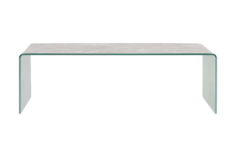 Soffbord brun marmor 98x45x31 cm härdat glas - Brun - Möbler - Bord & matgrupper - Soffbord
