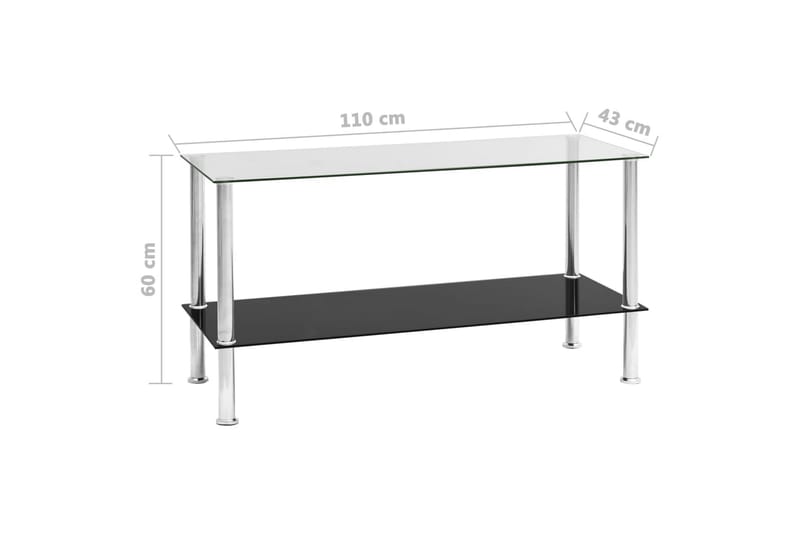 Soffbord genomskinligt 110x43x60 cm härdat glas - Transparent - Möbler - Bord & matgrupper - Soffbord