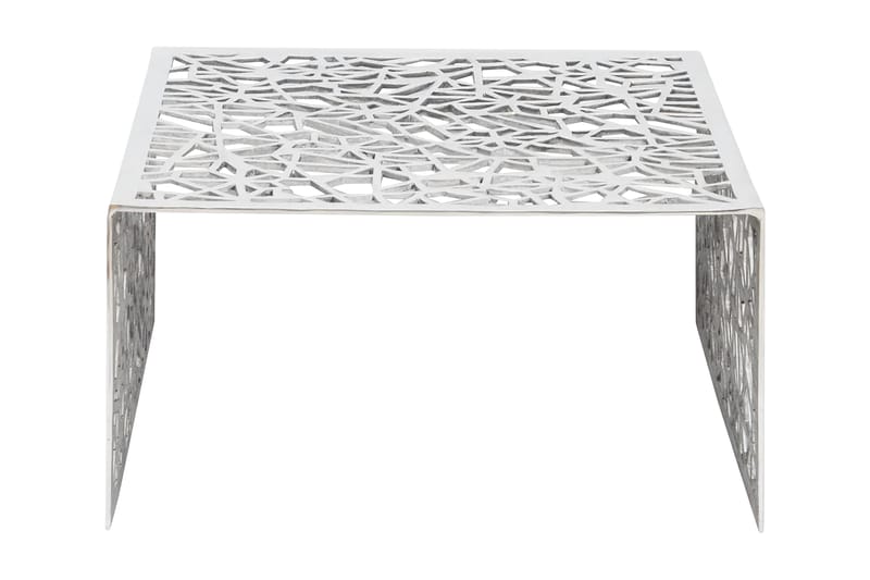Soffbord geometrisk design aluminium silver - Silver - Möbler - Bord & matgrupper - Soffbord