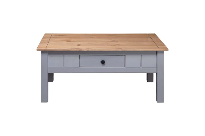 Soffbord grå 100x60x45 cm massiv furu panama - Grå - Möbler - Bord & matgrupper - Soffbord