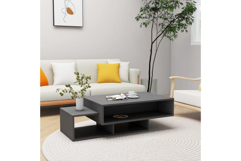 Soffbord grå 105x55x32 cm spånskiva - Grå - Möbler - Bord & matgrupper - Soffbord