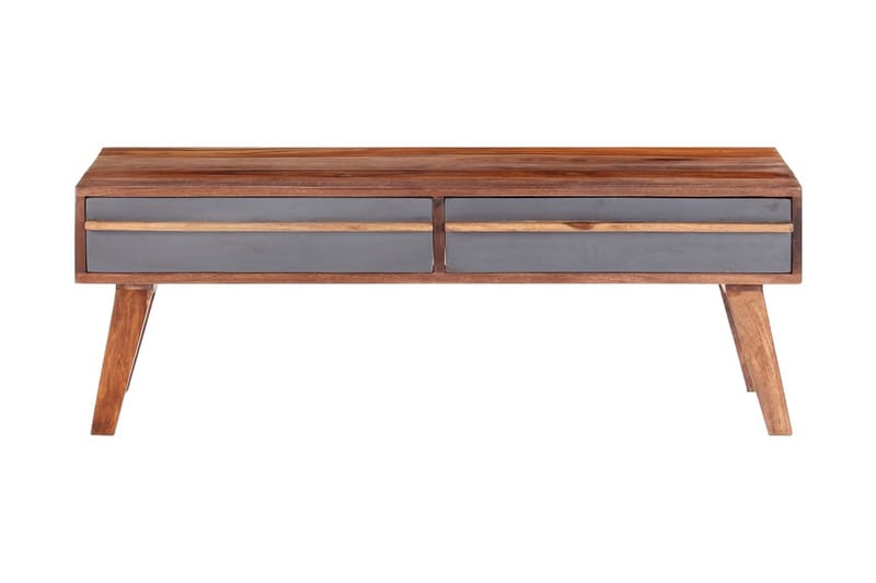 Soffbord grå 110x50x40 cm massivt sheshamträ - Grå - Möbler - Bord & matgrupper - Soffbord