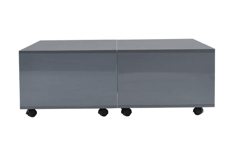 Soffbord grå högglans 100x100x35 cm - Grå - Möbler - Bord & matgrupper - Soffbord