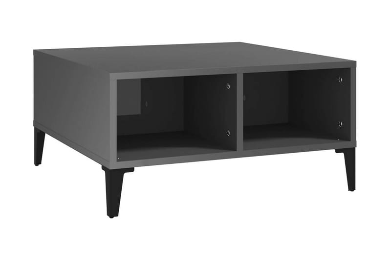 Soffbord grå högglans 60x60x30 cm spånskiva - Grå - Möbler - Bord & matgrupper - Soffbord