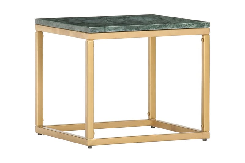 Soffbord grön 40x40x35 cm äkta sten med marmorstruktur - Grön - Möbler - Bord & matgrupper - Soffbord