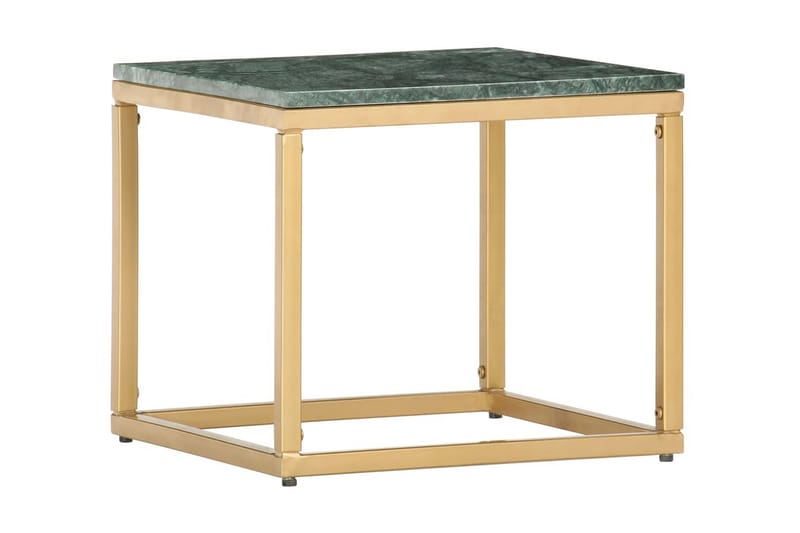Soffbord grön 40x40x35 cm äkta sten med marmorstruktur - Grön - Möbler - Bord & matgrupper - Soffbord