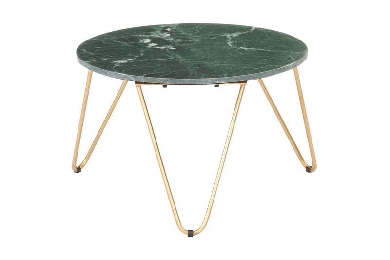 Soffbord grön 65x65x42 cm äkta sten med marmorstruktur - Grön - Möbler - Bord & matgrupper - Soffbord