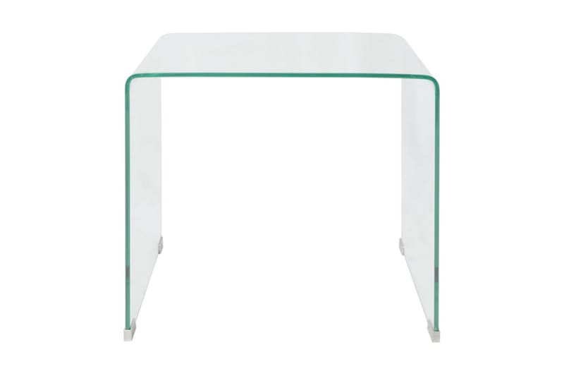 Soffbord härdat klarglas 49,5x50x45 cm - Transparent - Inredning - Speglar - Väggspegel