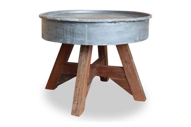 Soffbord i massivt återvunnet trä 60x45 cm silver - Brun - Möbler - Bord & matgrupper - Soffbord