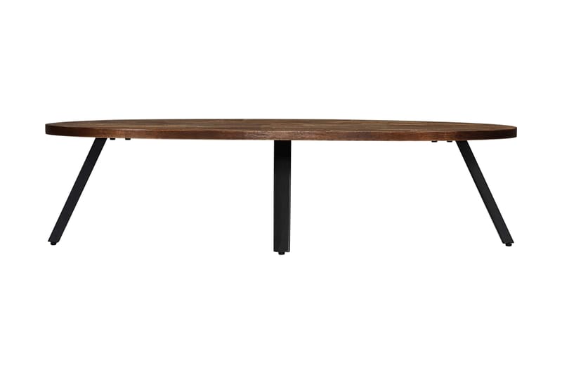Soffbord massiv återvunnen teak oval 120x60x30 cm - Brun - Möbler - Bord & matgrupper - Soffbord